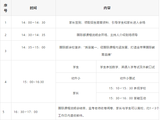 上海金苹果双语国际学校的线下开放日活动是怎样安排的？