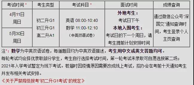 深圳国际交流学院2021年招生简章公布