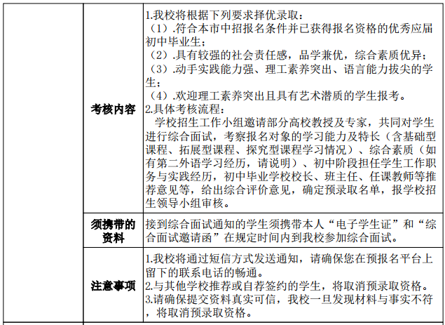 2021年上海市曹杨第二中学(国际课程班)高中国际课程班招生方案