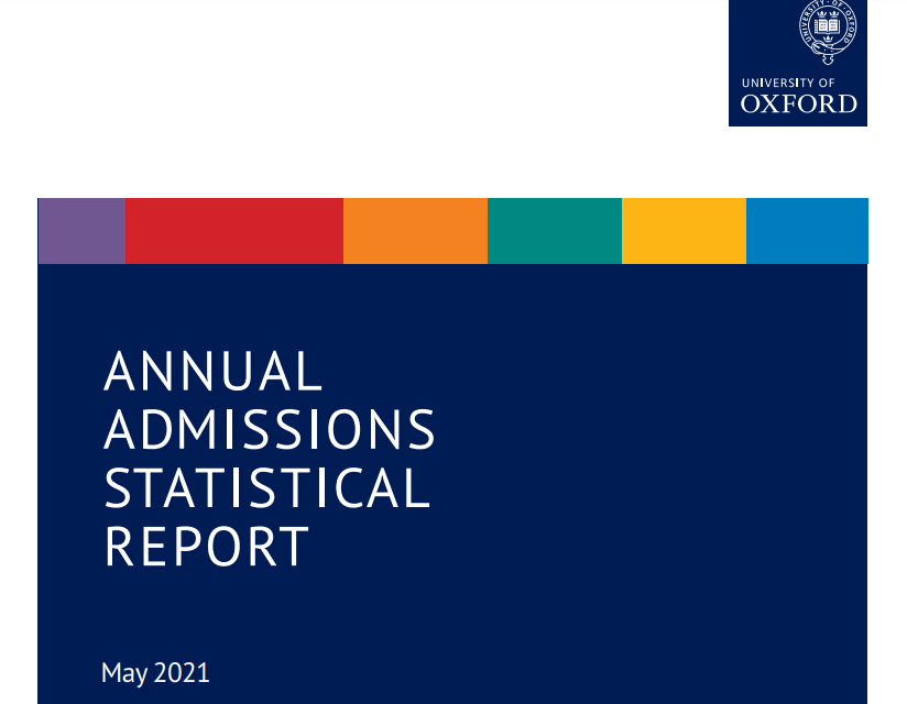 《牛津大学年度录取数据报告》 - 东外国际
