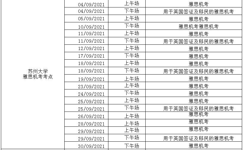 全国多个考点取消9-10月部分场次雅思考试