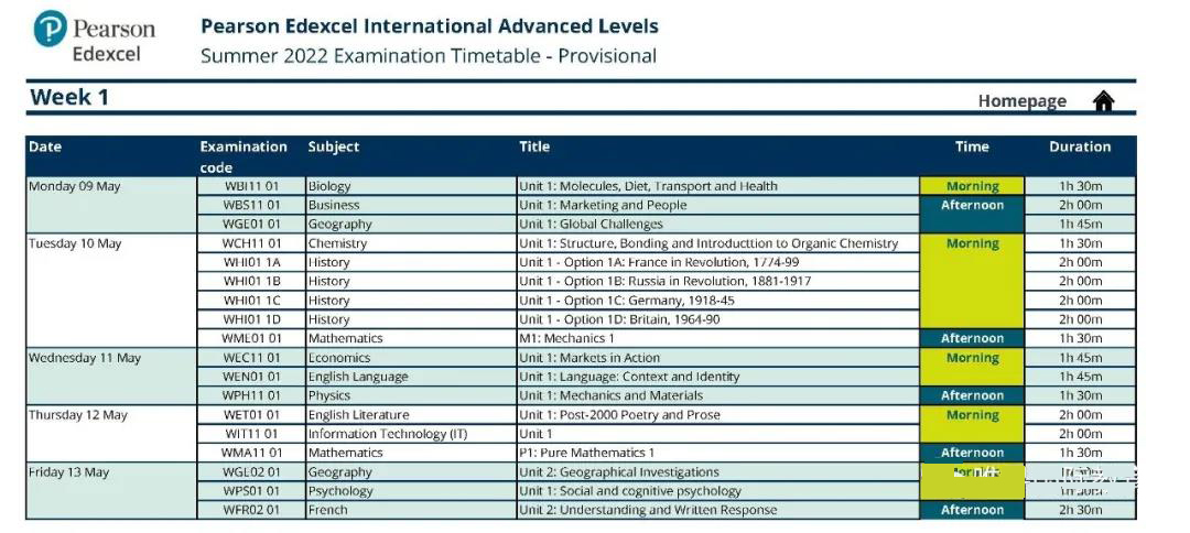 爱德思考试局/剑桥CAIE考试局/牛津国际AQA考试局2022年夏季大考时间节点                