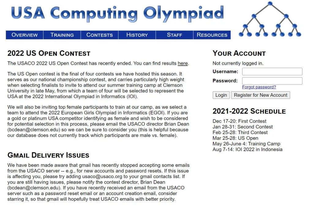 美国的编程竞赛｜USACO – USA Computing Olympiad                