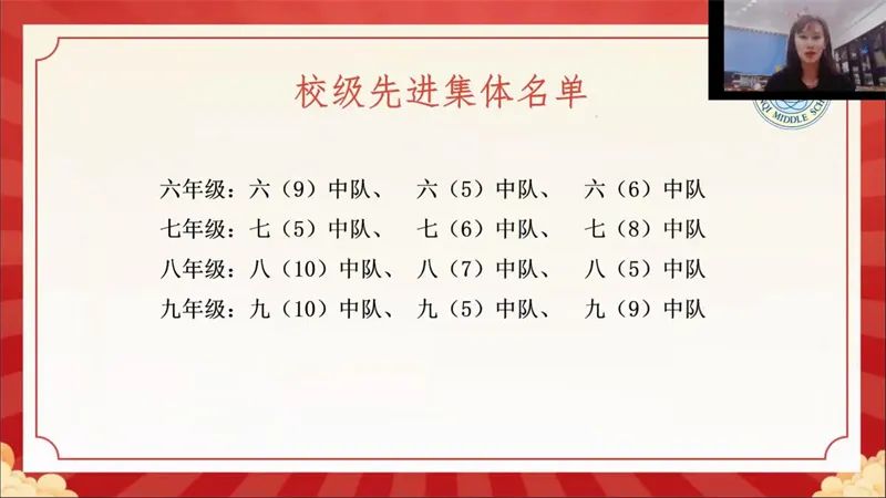 2022学年上海市民办文绮中学第一学期休业式                